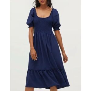 Hill House The Louisa Nap Dress Size S Cotton Blue